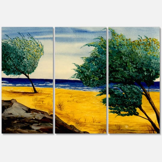 Designart - Orange Beach By The Coastline
